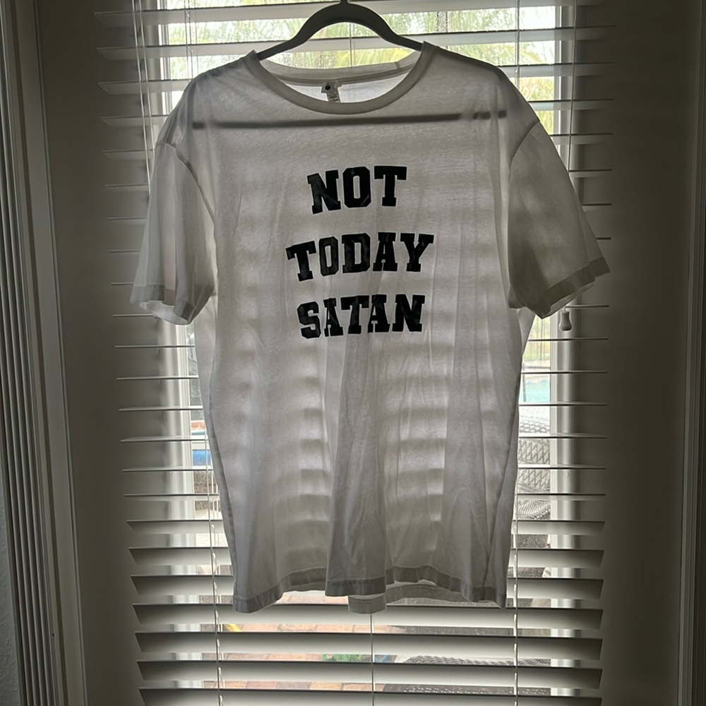 Cheeky ‘ not today satan shirt’ white